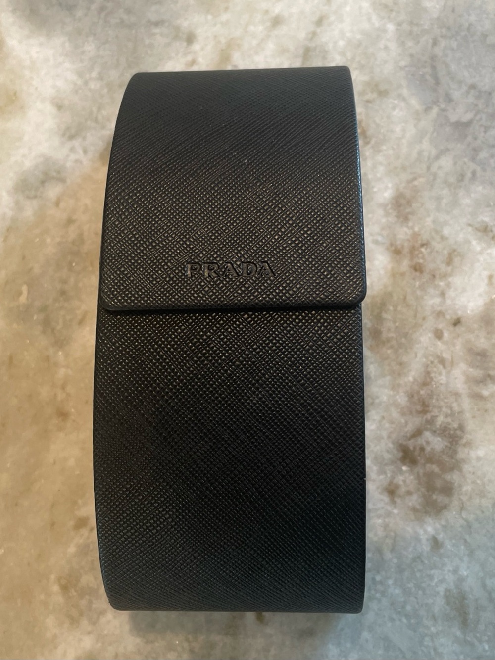 Prada Black Half Circle Hard Eyeglasses Sunglasses Case